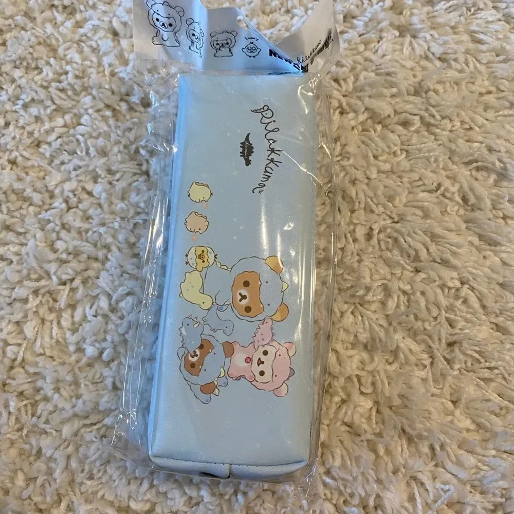 Cute Korean Animal Design Pencil Case/Storage. Light Blue. OS. Kidcore. Gifts.